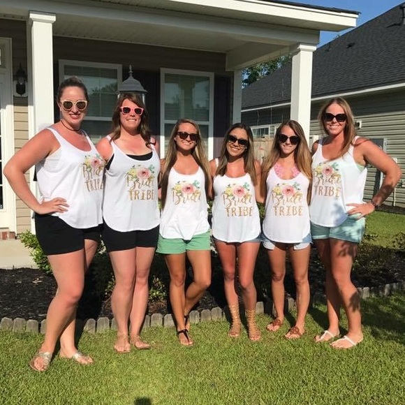 BRIDE TRIBE Sparkly Floral Tank ✨ - Picture 5 of 5